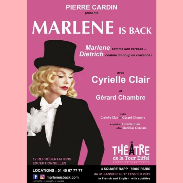 lessortiesdesarah_marlene_is_back « Marlene is back » au Théâtre de la Tour Eiffel