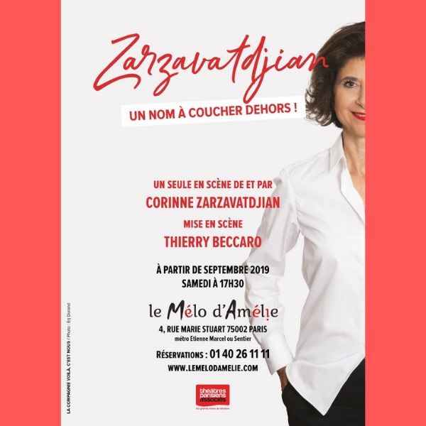 lessortiesdesarah_corinne_zarzavatjian_affiche Corinne Zarzavatdjian dans « Un nom à coucher dehors » !