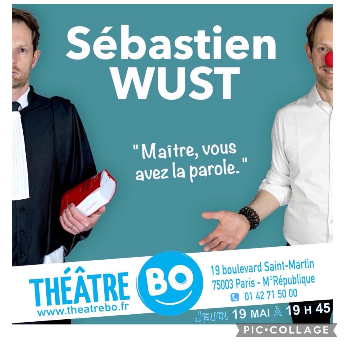 IMG_5481 Sébastien Wust,  son one avocat show « Maître, vous avez la parole »