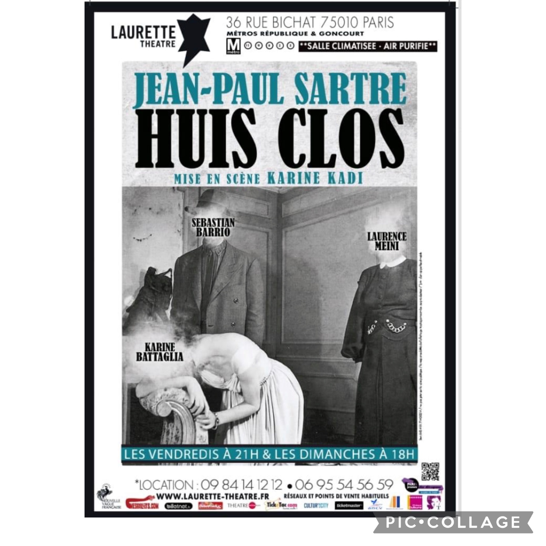 Huis Clos De Jean Paul Sartre Au Théâtre Laurette à Paris Les Sorties De Sarah 