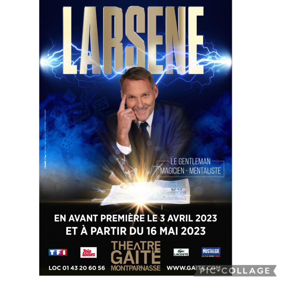 IMG_9183 Larsene, le gentleman magicien-mentaliste en avant première Théâtre de la Gaîté Montparnasse