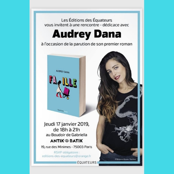 lessortiesdesarah_audrey_dana_livre Rencontre dédicace pour la sortie du livre d’Audrey Dana « FA(M)ILLE »