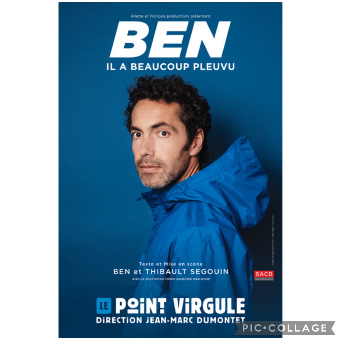 Ben au Théâtre le Point Virgule dans son nouveau one man « Il a beaucoup pleuvu »