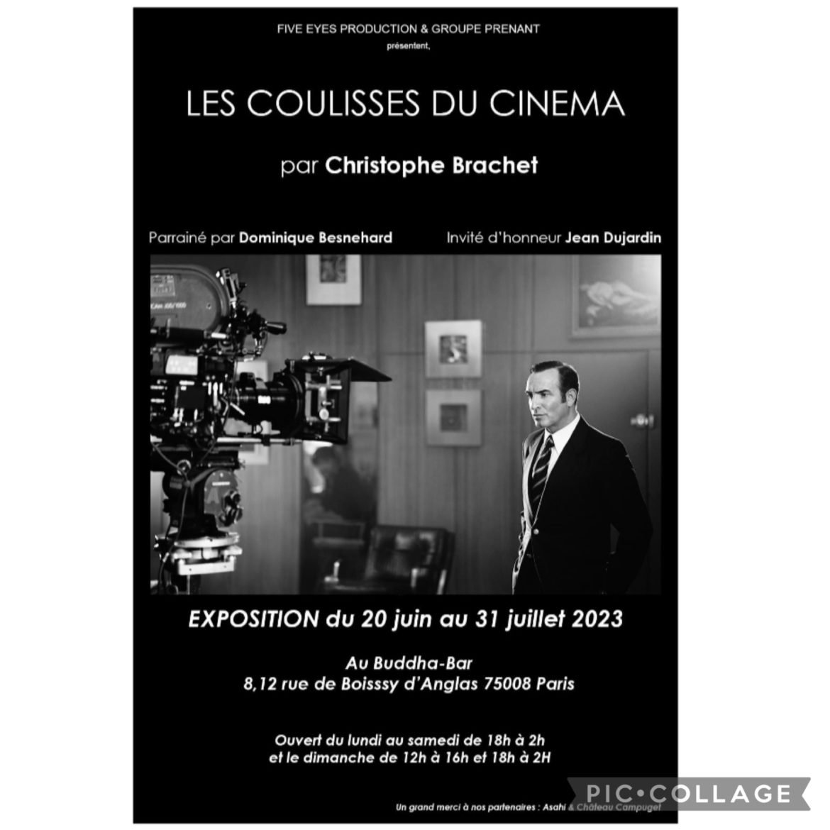 IMG_2834 « Les coulisses du cinéma » par Christophe Brachet au Buddha bar à Paris, exposition jusqu’au 31 juillet.