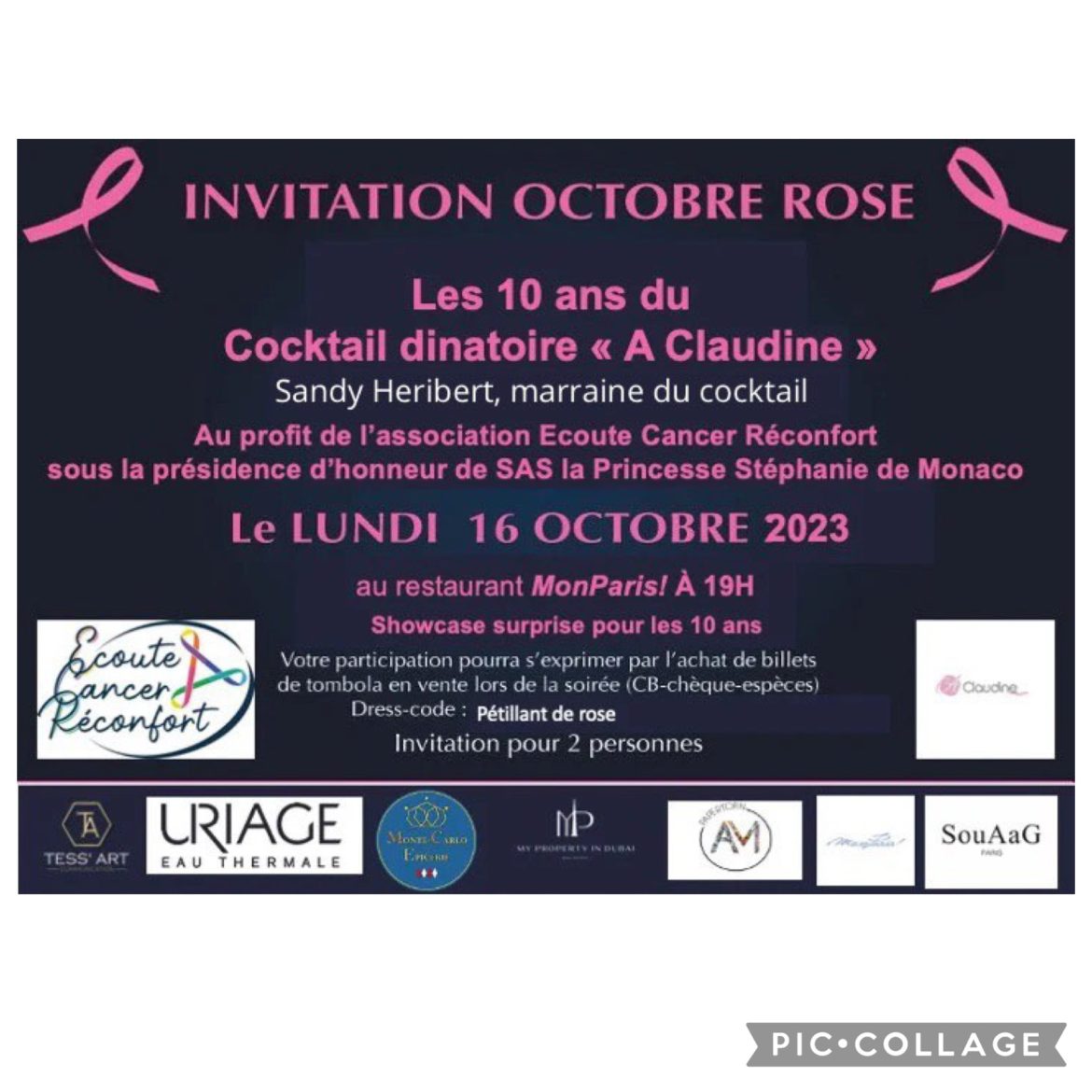 IMG_7924 « A Claudine » les dix ans  au restaurant Mon Paris pour Octobre rose.