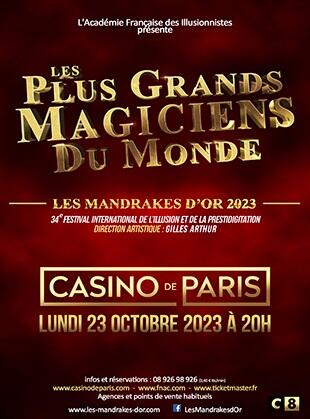 La cérémonie des Mandrakes d’or au Casino de Paris.