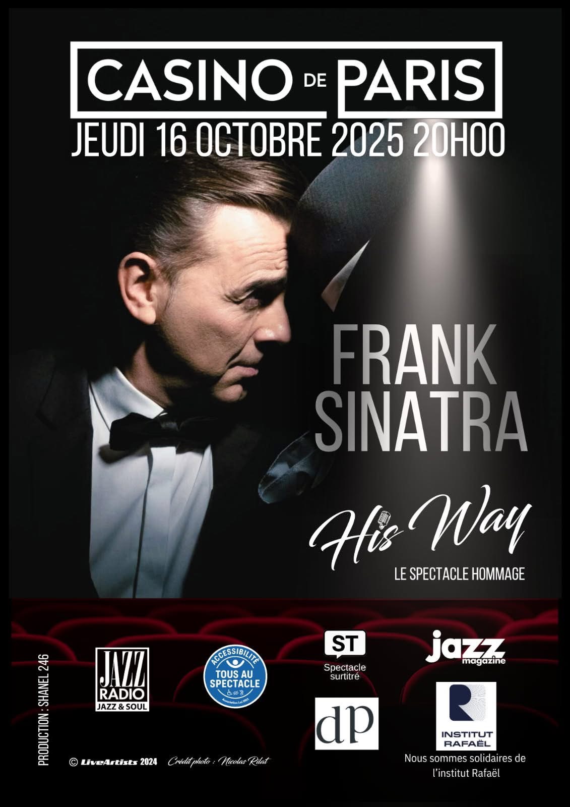 « His way » Le spectacle hommage à Frank Sinatra au Casino de Paris.
