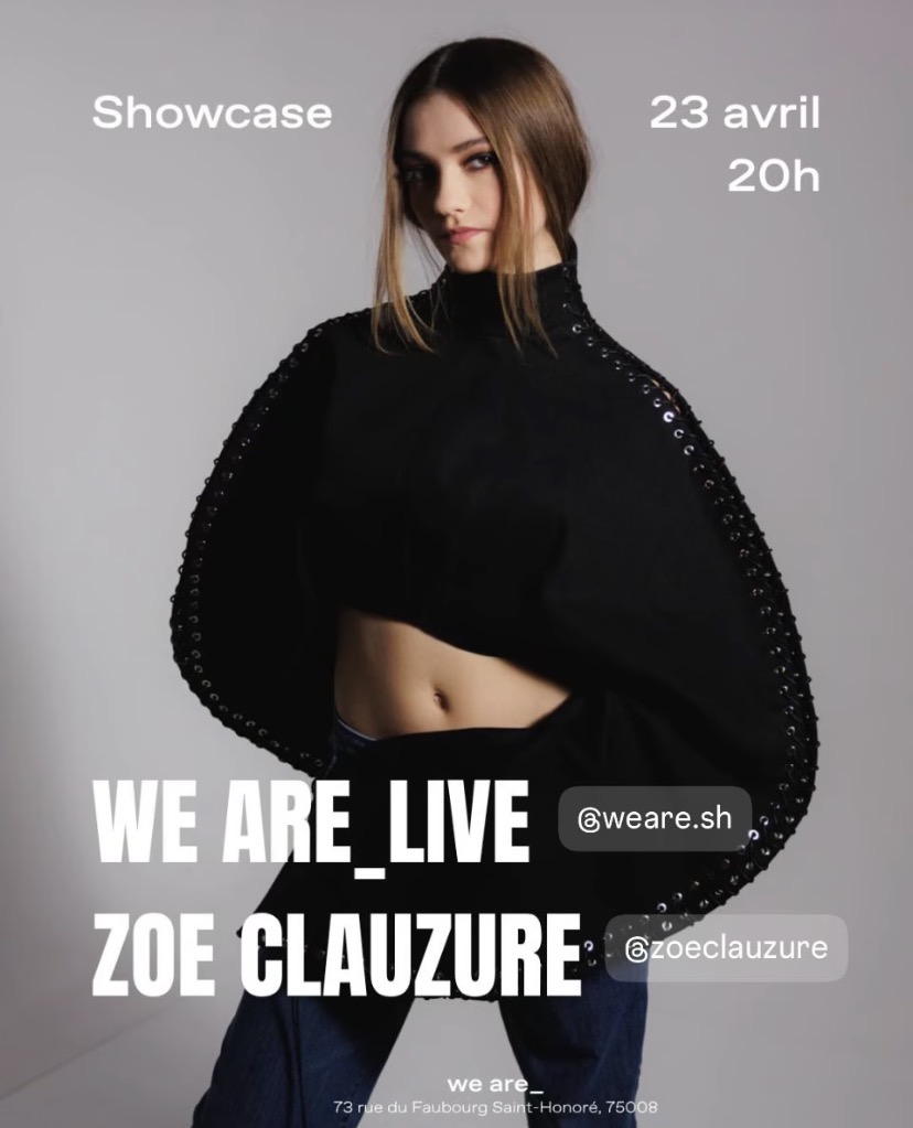Zoé Clauzure, son showcase au We are à Paris.