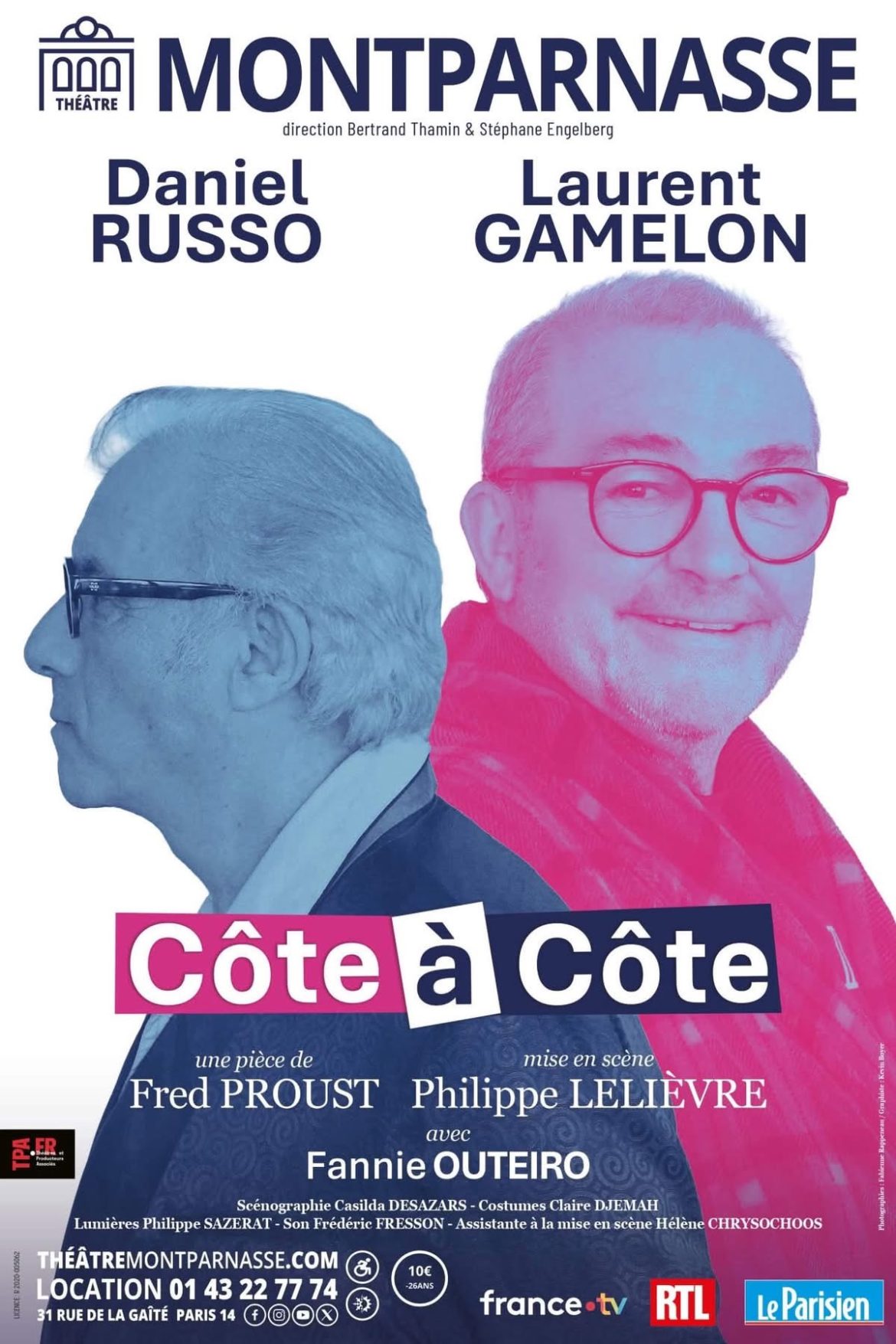 « Côte à côte » au Théâtre Montparnasse.